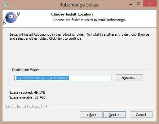 Select the installation location